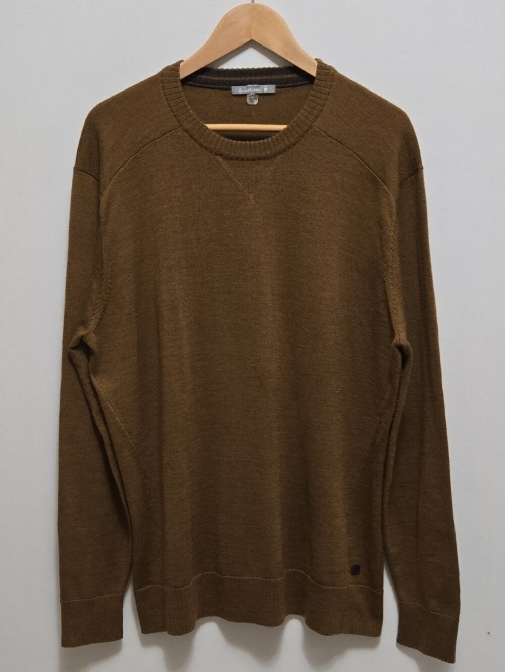 Smartwool Sparwood Crew Sweater Men's XL Brown Tan Neutral Merino Wool Blend